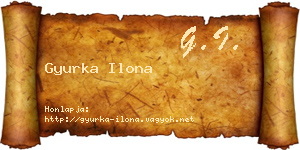 Gyurka Ilona névjegykártya